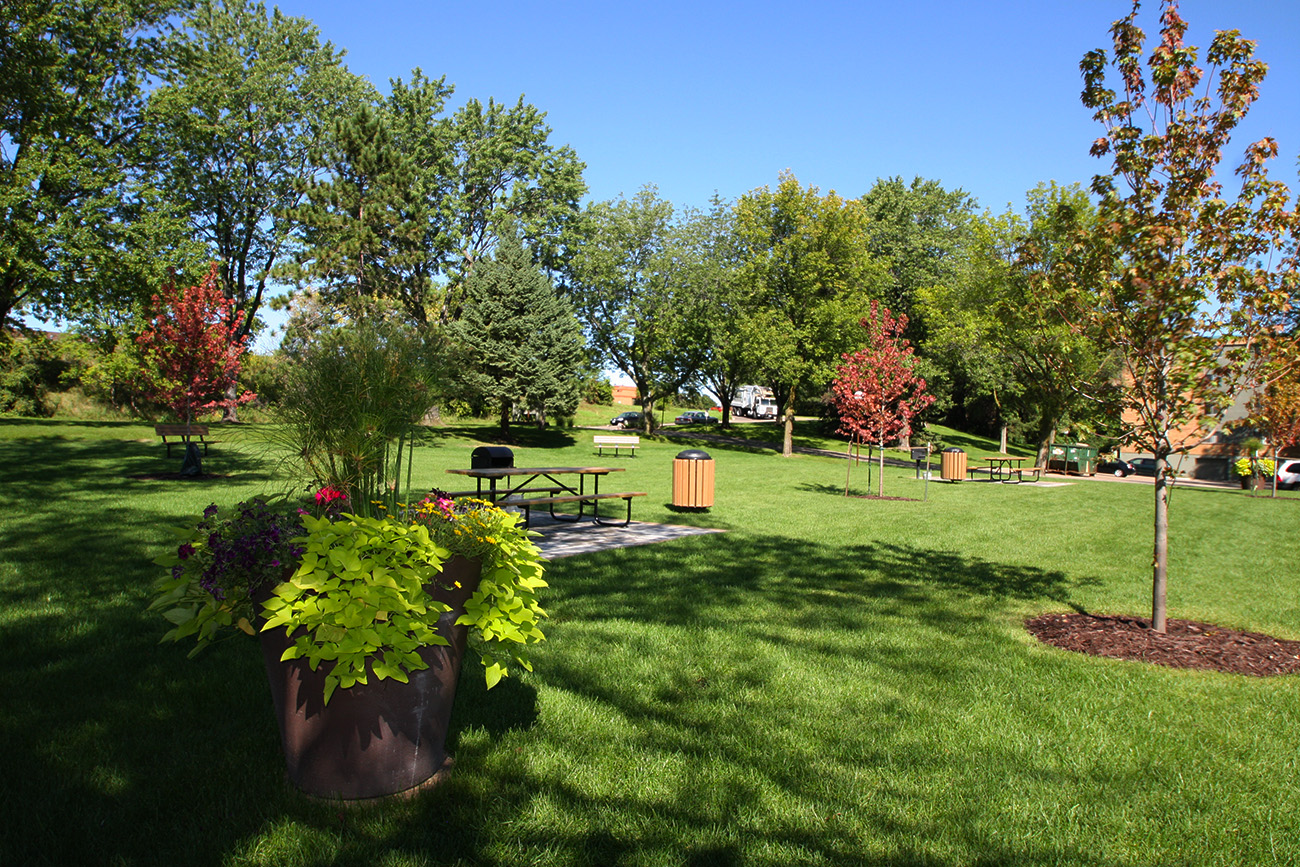 Picnic area at Salem Green apartments in Inver Grove, MN