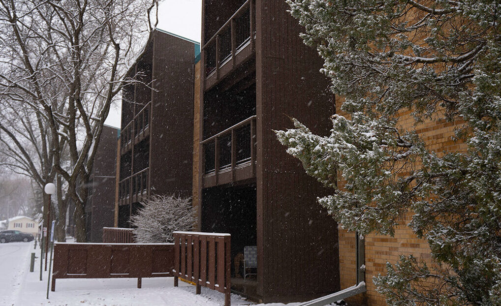 Scenic Winter Views of Lake Next to Apartments in Inver Grove Heights